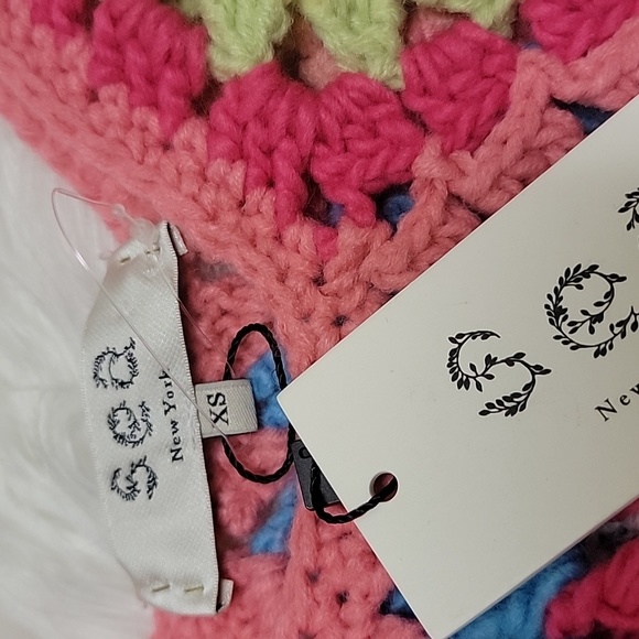 SEA New York |  Pink Multi Granny Square Crochet Top - Picture 10 of 10